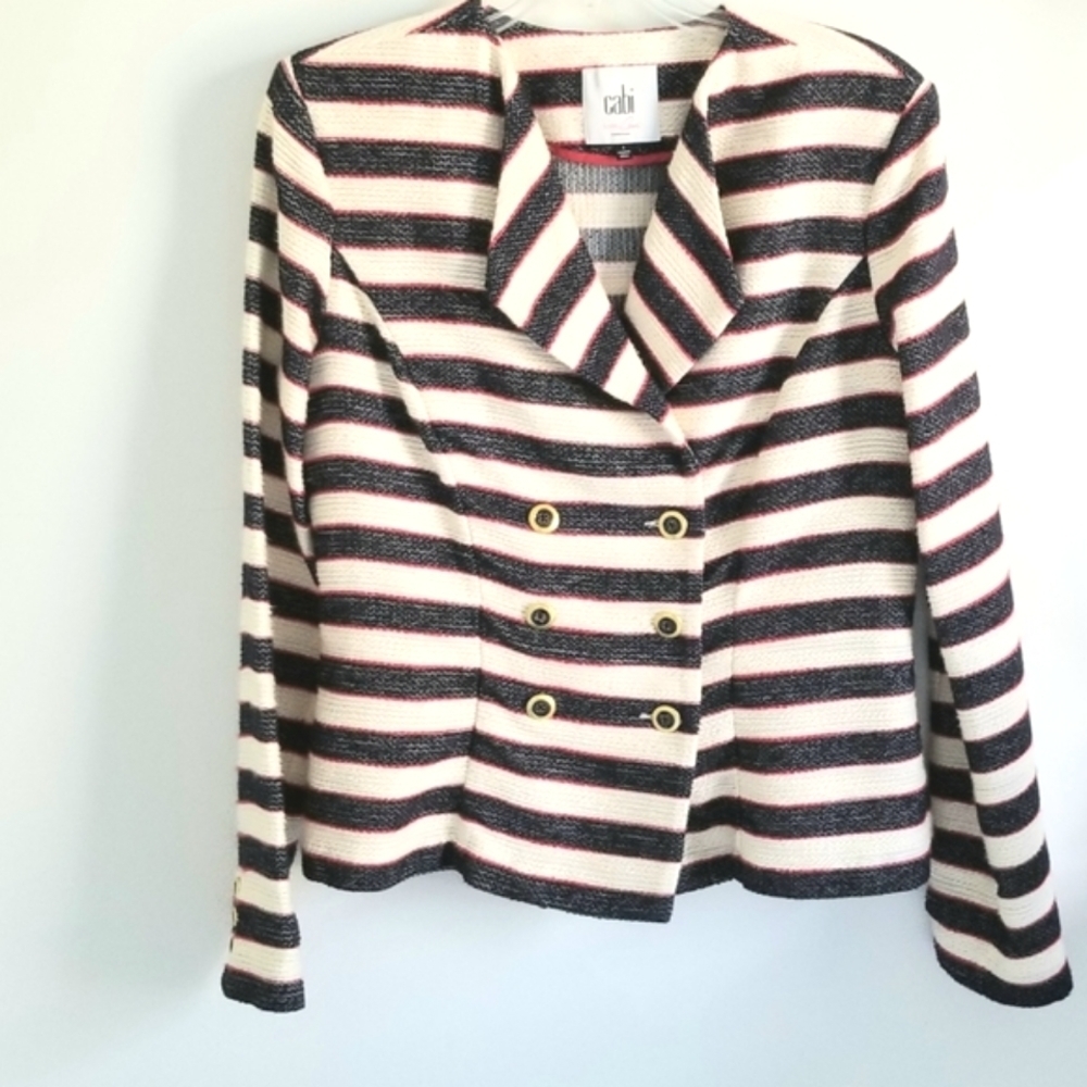 Cabi navy stripe blazer from Love Carol Collection 5094